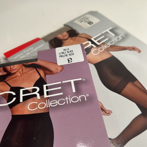 4/$20 Secret Collection Shape & Silky Control B Pantyhose 2 Pairs New Packages - Picture 12 of 12